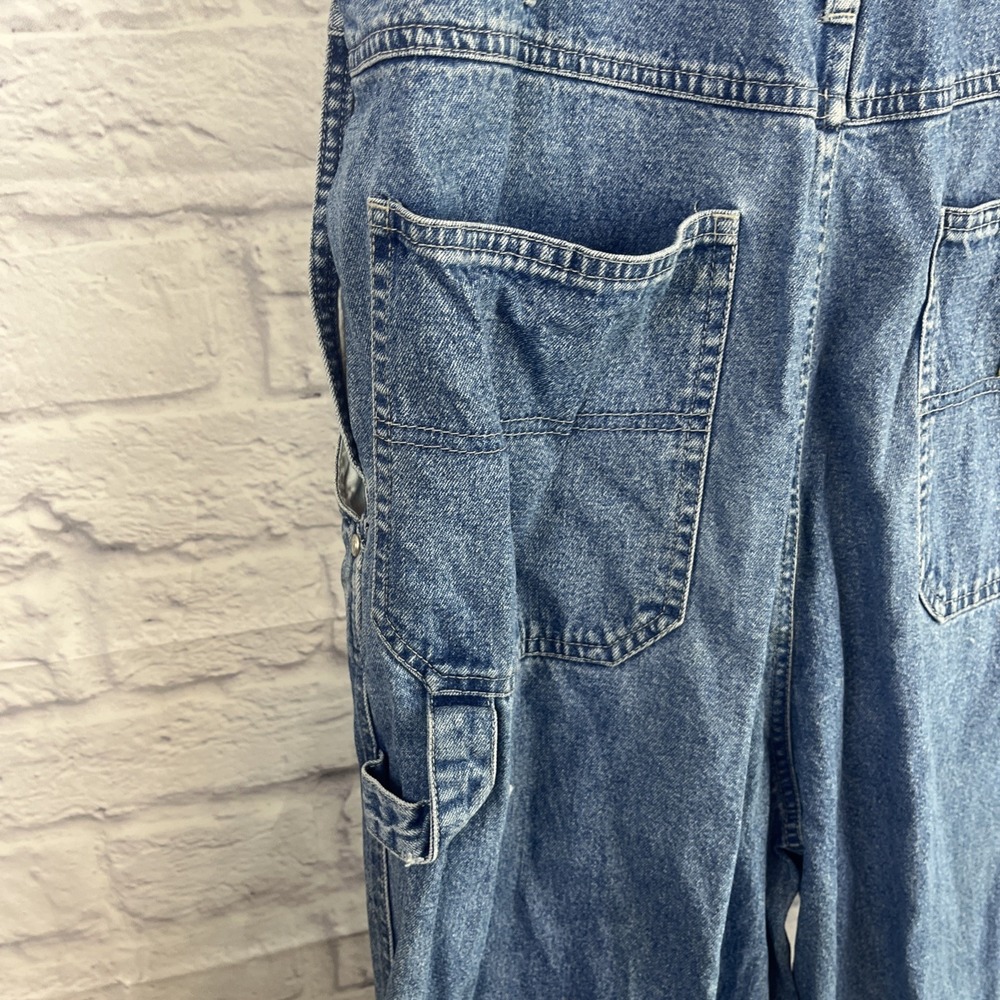 Vintage 90s No Excuses Denim Indie Streetwear Thrashed Overalls Size M READ - Picture 14 of 16